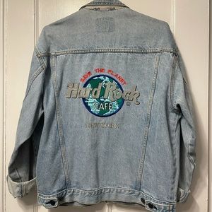 Save the Planet Hard Rock Cafe Jean Jacket